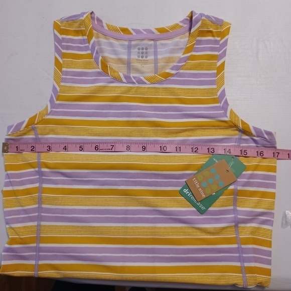 Title Nine Vibe Tank Rugby Stripe Honeycom Sz S NWT - Picture 5 of 5